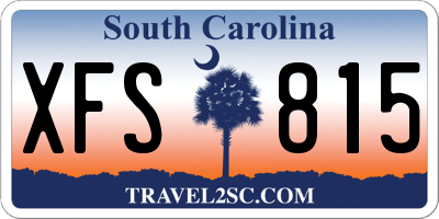 SC license plate XFS815