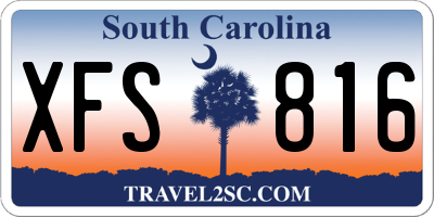 SC license plate XFS816