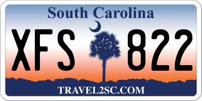 SC license plate XFS822