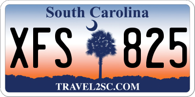 SC license plate XFS825