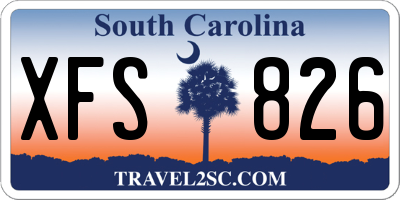 SC license plate XFS826