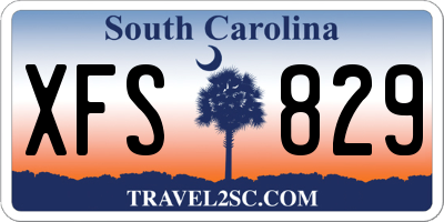 SC license plate XFS829