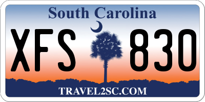 SC license plate XFS830