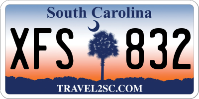 SC license plate XFS832