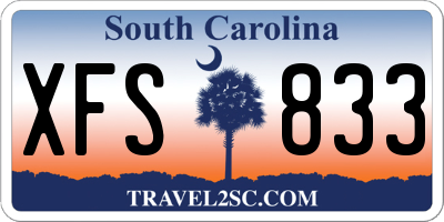 SC license plate XFS833