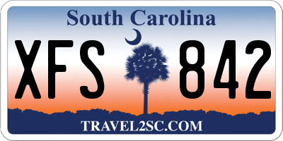 SC license plate XFS842