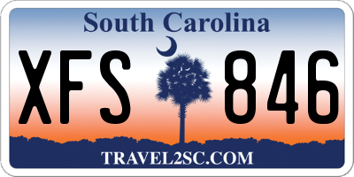 SC license plate XFS846