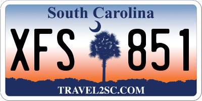 SC license plate XFS851