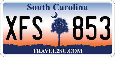 SC license plate XFS853