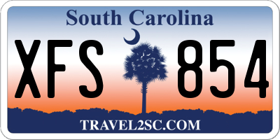 SC license plate XFS854