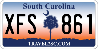 SC license plate XFS861