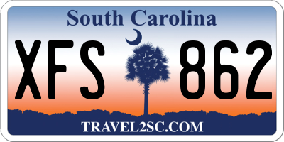 SC license plate XFS862