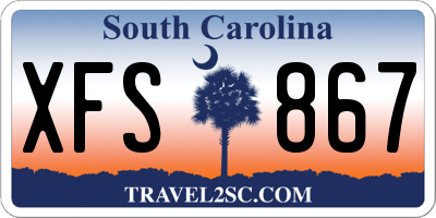 SC license plate XFS867