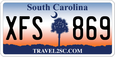 SC license plate XFS869