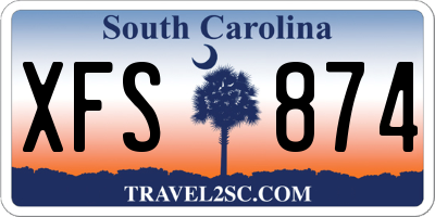 SC license plate XFS874