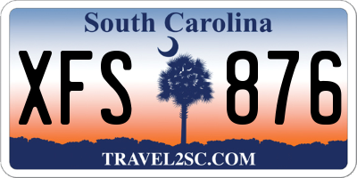 SC license plate XFS876