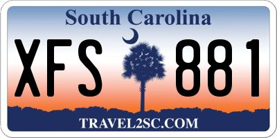 SC license plate XFS881