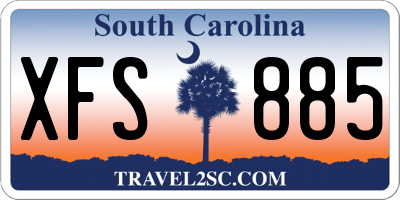 SC license plate XFS885