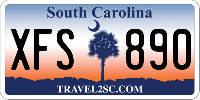 SC license plate XFS890