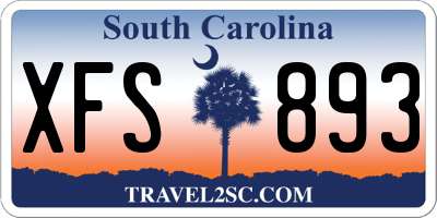 SC license plate XFS893