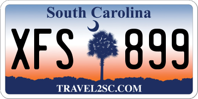 SC license plate XFS899