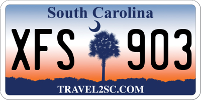 SC license plate XFS903
