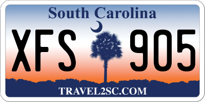 SC license plate XFS905