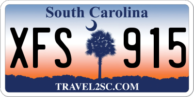 SC license plate XFS915