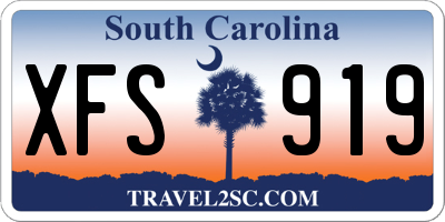SC license plate XFS919