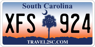 SC license plate XFS924
