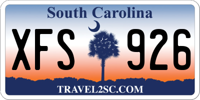 SC license plate XFS926