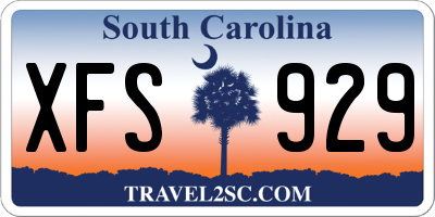 SC license plate XFS929