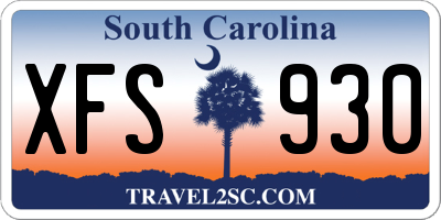 SC license plate XFS930