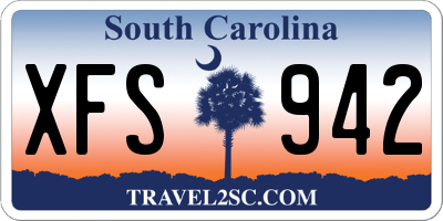 SC license plate XFS942