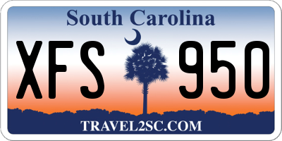 SC license plate XFS950