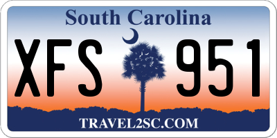 SC license plate XFS951