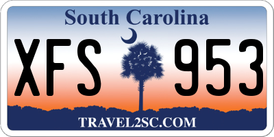 SC license plate XFS953