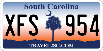 SC license plate XFS954