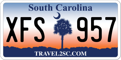 SC license plate XFS957