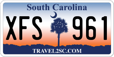 SC license plate XFS961