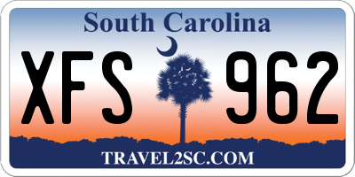 SC license plate XFS962