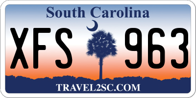 SC license plate XFS963