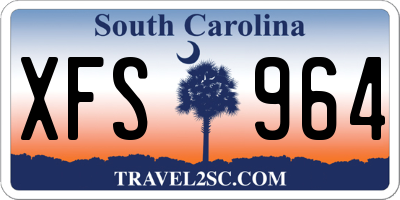 SC license plate XFS964