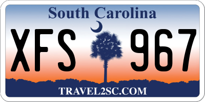 SC license plate XFS967