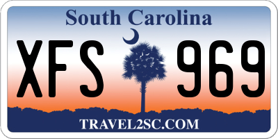 SC license plate XFS969