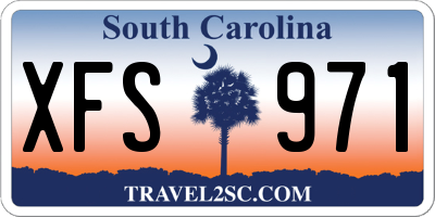 SC license plate XFS971