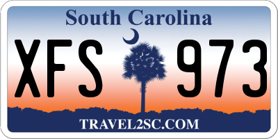 SC license plate XFS973