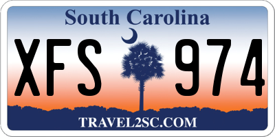 SC license plate XFS974