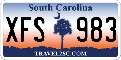 SC license plate XFS983