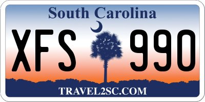 SC license plate XFS990